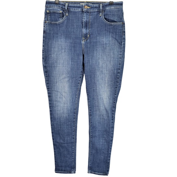 Levi's 721 High Rise Skinny Jeans Size 32 Dark Wash Denim Classic - Picture 1 of 12
